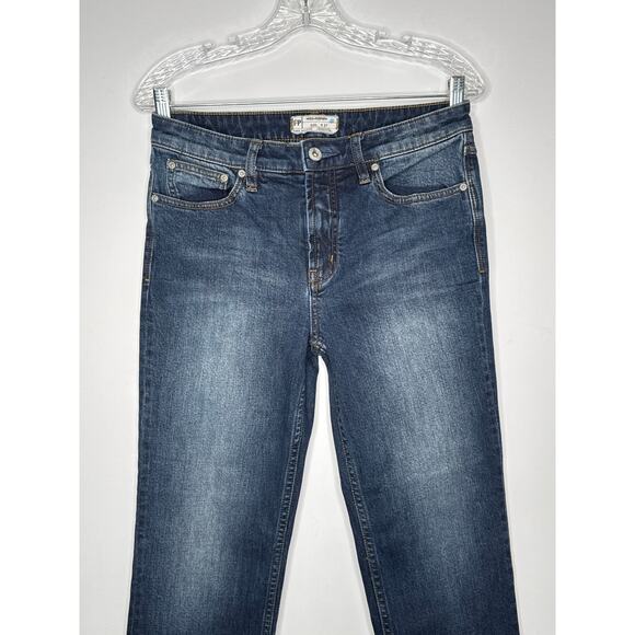 Free People W27 Mid Rise Skinny Jeans Medium Wash Stretch Denim - Picture 3 of 13